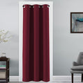 H.VERSAILTEX Christmas Doorway Curtain Blackout Door Curtain Room Divider Window Treatment Curtain for Bedroom Thermal Insulated Privacy Drape Soundproof Grommet, 42 x 80 inches, 1 Panel, Burgundy