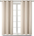 BGment Champagne Short Room Darkening Curtains for Small Windows, 38 x 54 Inch Thermal Insulated Tier Set of 2 Panels Sun Blocking Drapes for Kitchen Bedroom
