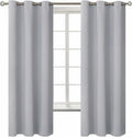 BGment Room Darkening Curtains 63 Inches Long - Grommet Thermal Insulated Drapes Window Treatment Curtains for Bedroom, 2 Panels, 42 x 63 Inch, Light Grey