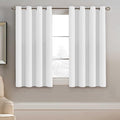 H.VERSAILTEX Pure White Curtain for Living Room Thermal Insulated Window Treatment Curtain 45 inch Length Energy Saving Solid Grommet Top Room Darkening Drape, One Panel, 52" W x 45" L