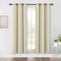 NICETOWN Thermal Room Darkening Draperies Curtains, Thermal Insulated Grommet Room Darkening Drape Panels for Bedroom (Beige, 2 Panels, W42 x L72 -Inch)