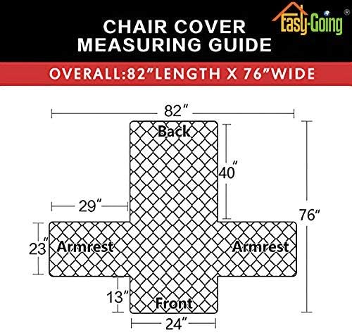 Easy-Going Chair Sofa Slipcover Reversible Sofa Cover Water Resistant Couch Cover Furniture Protector Cover with Elastic Straps for Pets Kids Children Dog Cat (Chair, Blue/Ivory)