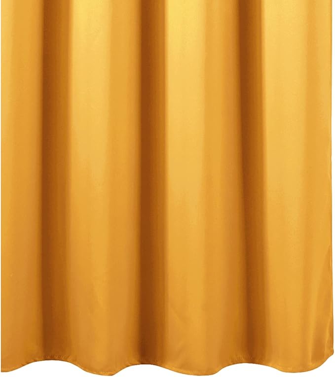 LEMOMO Yellow Thermal Blackout Curtains/42 x 63 Inch/Set of 2 Panels Room Darkening Curtains for Bedroom