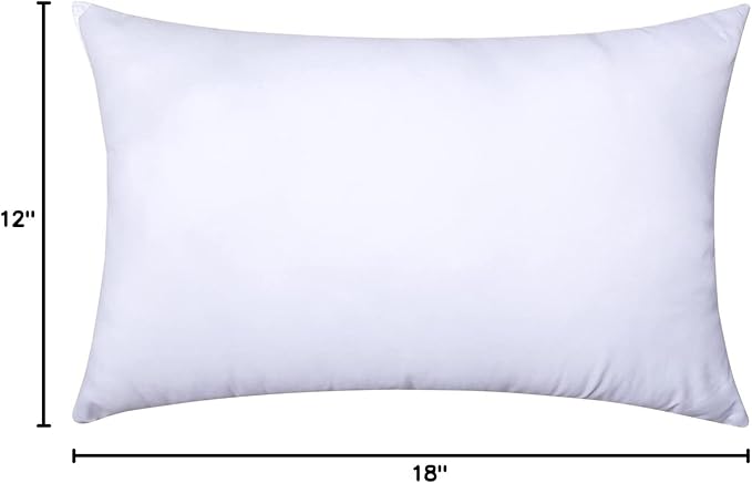 MIULEE Throw Pillow Insert Premium Pillow Stuffer Sham Rectangle for Decorative Cushion Bed Couch Sofa 12x18 Inch