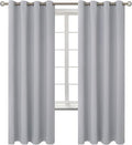 BGment Room Darkening Curtains 72 Inches Long - Grommet Thermal Insulated Drapes Window Treatment Curtains for Bedroom, 2 Panels, 52 x 72 Inch, Light Grey