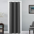 H.VERSAILTEX Doorway Curtain Blackout Closet Door Curtain Room Divider Window Treatment Curtain for Bedroom Thermal Insulated Privacy Drape Soundproof Grommet, 42 x 80 inches, 1 Panel, Charcoal Grey