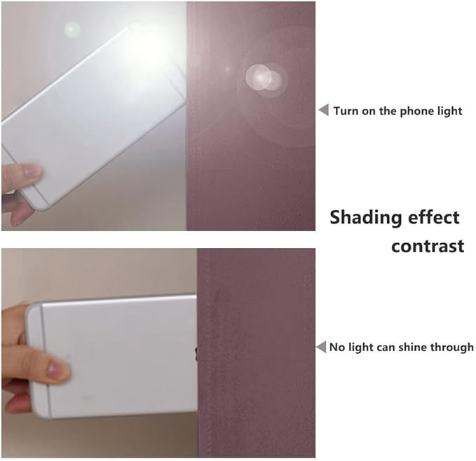 NICETOWN Dry Rose Blackout Curtains 80 inches Long, Full Light Blocking Drapes with Black Liner for Nursery, Thermal Insulated Draperies for Hall, Villa (2 Pieces, 42" Wide Each Panel, Dry Rose)