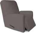 PureFit Super Stretch Chair Sofa Slipcover with Pocket – Spandex Non Slip Soft Couch Sofa Cover, Washable Furniture Protector with Elastic Bottom for Kids, Pets （Recliner, Taupe）