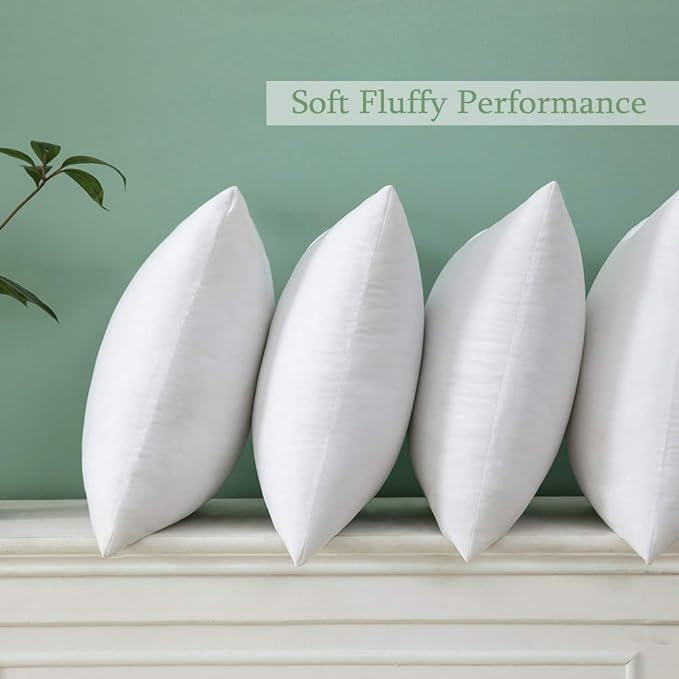 MIULEE Throw Pillow Insert Premium Pillow Stuffer Sham Square Form for Decorative Cushion Bed Couch Sofa 18x18 Inch