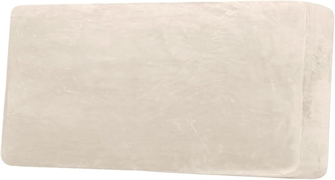 H.VERSAILTEX Velvet Stretch Individual Couch Cushion Cover Plush Cushion Slipcover for Loveseat Sofa Cushion Furniture Protector Seat Cushion Sofa Cover (1 Piece Sofa Cushion Cover, Cream)