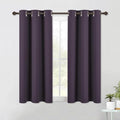 NICETOWN Blackout Window Curtains 60 inch Length 2 Panels, 34 x 60 Inch, Greyish Purple, Grommet Top Room Darkening Thermal Insulated Solid Vertical Drapes for Bedroom/Kid Room