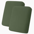 hyha Milk Silk Couch Cushion Covers, Soft Magic Sofa Covers Washable for 2 Cushion Couch, Stretch Sectional Outdoor Cushion Covers for Patio Furniture with Elastic Bottom(2 Packs, Bronze Green)