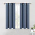 NICETOWN Thermal Insulated Curtains Blackout Draperies, Window Treatment Solid Grommet Room Darkening Drape Panels for Bedroom (Set of 2 Panels, 42 by 45 Inch Long, Stone Blue Blue)