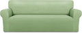 PureFit Super Stretch Sofa Slipcover – Spandex Non Slip Soft Couch Sofa Cover, Washable Furniture Protector with Non Skid Foam and Elastic Bottom for Kids, Pets （Sofa, Sage Green）