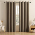 Joydeco Blackout Curtains for Bedroom 108 inch Long 2 Panels, Thermal Insulated Room Darkening Curtains with Grommets, Soft Window Drapes for Living Room (W52 x L108 Inch, Khaki)