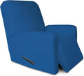 PureFit Super Stretch Chair Sofa Slipcover with Pocket – Spandex Non Slip Soft Couch Sofa Cover, Washable Furniture Protector with Elastic Bottom for Kids, Pets （Recliner, Classic Blue）