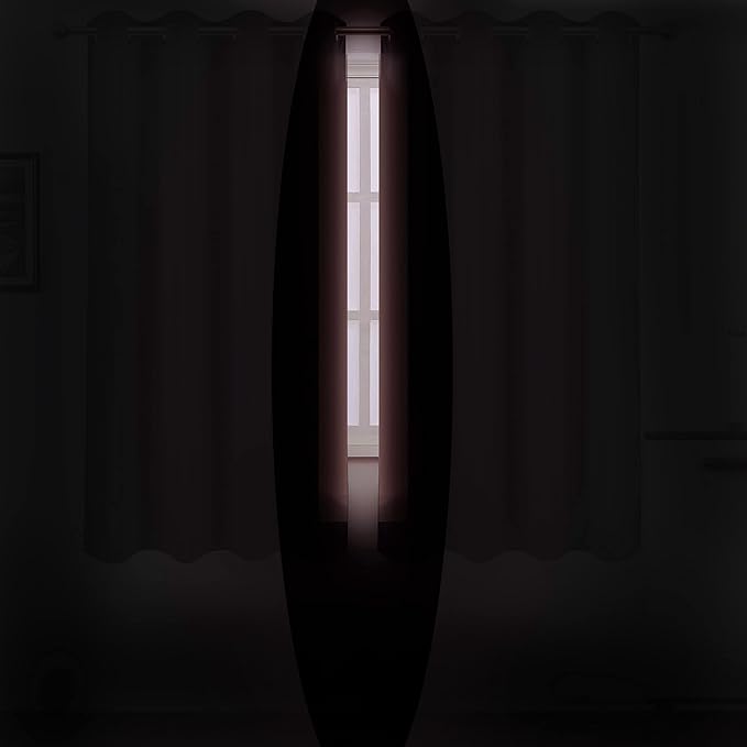 LEMOMO Coral Thermal Blackout Curtains/42 x 72 Inch/Set of 2 Panels Room Darkening Curtains for Bedroom