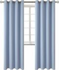 BGment Blackout Curtains for Living Room - Grommet Thermal Insulated Room Darkening Curtains for Bedroom, 2 Panels of 52 x 84 Inch, Spa Blue