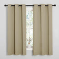 NICETOWN Thermal Insulated Grommet Room Darkening Curtains/Draperies/Panels for Bedroom (Cocoa Eggnog, 2 Panels, W42 x L63 inches)