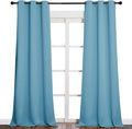 NICETOWN Room Darkening Curtain Panels - Toddler Boy Bedroom Drapes with Grommet, Energy Smart Window Treatment Curtains(Teal Blue, 42 inches W x 90 inches L, 2 Panels)