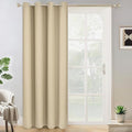 Yakamok Wide Thermal Blackout Patio Door Curtain Panel,Beige Grommet Sliding Door Insulated Curtains, Extra Wide Curtains for Sliding Glass Door,Beige, W52 x L84, 1 Panel