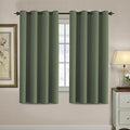 H.VERSAILTEX Blackout Curtain for Living Room Thermal Insulated Window Treatment Curtain Extra Long 63 inch Length Energy Saving Solid Grommet Top Blackout Drape, One Panel, Bronze Green, 52"W x 63"L