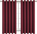 BGment Blackout Curtains for Bedroom - Grommet Thermal Insulated Room Darkening Curtains for Living Room, Set of 2 Panels (70 x 63 Inch, Burgundy)