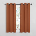 NICETOWN Blackout Halloween Draperies Curtains for Girls Room, Nursery Essential Thermal Insulated Grommet Top Blackout Panels (Burnt Orange, 1 Pair, 34 x 54 inches)