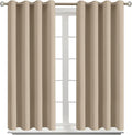 BGment Blackout Curtains - Grommet Thermal Insulated Room Darkening Bedroom and Living Room Curtains, Set of 2 Panels (52 x 45 Inch, Sand)