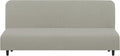 U-NICE HOME Stretch Futon Cover Armless Bed Slipcover - Soft Jacquard Fabric Washable for Pet Friendly, Taupe