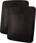 Leather Look Couch Cushion Covers Sofa Seat Slipcovers Sets Couches Furniture Protector for Sectional Armchair Loveseat Pets Kids Stretch Spandex Fabric (2 Cushion Sofa, Chocolate)
