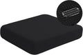 Water Repellent Sofa Cushion Slipcovers, Stretch Spandex Couch Cushion Covers, Furniture Protector Slipcovers Slip Cover for Sofa Seat (Loveseat Cushion, Black)