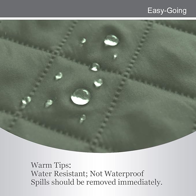 Easy-Going Oversized Chair Sofa Slipcover Reversible Sofa Cover Water Resistant Couch Cover Furniture Protector Cover with Elastic Straps for Pets Dog (Oversized Chair, Greyish Green/Beige)