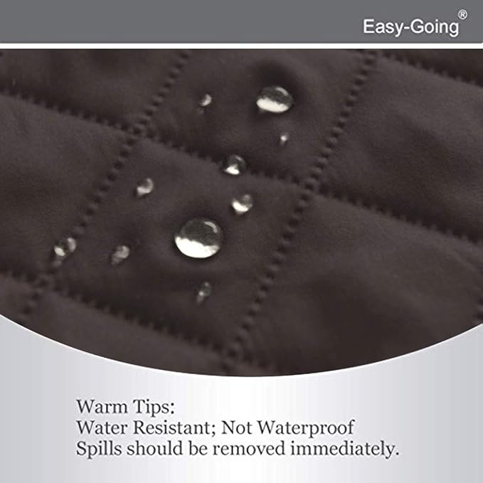 Easy-Going 4 Seater Sofa Slipcover Reversible Sofa Cover Water Resistant Couch Cover with Foam Sticks Elastic Straps Furniture Protector for Pets Children Dog Cat (XX-Large, Chocolate/Ivory)