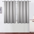 LEMOMO Blackout Curtains 66 x 54 Inch Long Light Grey Curtains Set of 2 Panels Room Darkening Curtains for Bedroom and Living Room