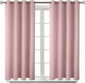 BGment Room Darkening Curtains 54 Inches Long - Grommet Thermal Insulated Drapes Window Treatment Curtains for Bedroom, 2 Panels, 52 x 54 Inch, Baby Pink