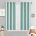 Yakamok Aqua Blackout Curtains, Thermal Insulated Light Blocking Blackout Drapes for Living Room(52Wx45L,2 Panels)