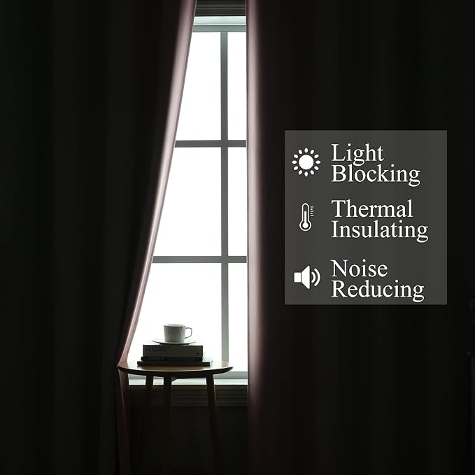 Estelar Textiler Sage Green and Pink Ombre Blackout Curtains 96 Inches Long for Bedroom, Thermal Insulated Full Light Blocking Grommet Gradient Blackout Drapes for Living Room, 52Wx96L, 2 Panels