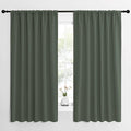 NICETOWN Bedroom Curtains Blackout Draperies - All Season Thermal Insulated Solid Rod Pocket Top Blackout Curtains/Drapes for Kid's Room (Dark Mallard, 1 Pair, 62 x 63 Inch)