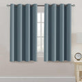H.VERSAILTEX Blackout Curtain for Living Room Thermal Insulated Window Treatment Curtain 54 inch Length Energy Saving Solid Grommet Top Blackout Drape, One Panel, Stone Blue, 52" W x 54" L