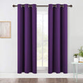 NICETOWN Blackout Window Curtains 70" L, 2 Panels, 34 inch, Royal Purple, Grommet Top Room Darkening Thermal Insulated Vertical Window Drapes Modern for Flat/Apartment