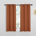 NICETOWN Window Curtains Blackout Drapes, Thermal Insulated Christmas Decorative Blackout Curtains/Draperies for Laundry Room (One Pair, 34 by 45-inch, Burnt Orange)