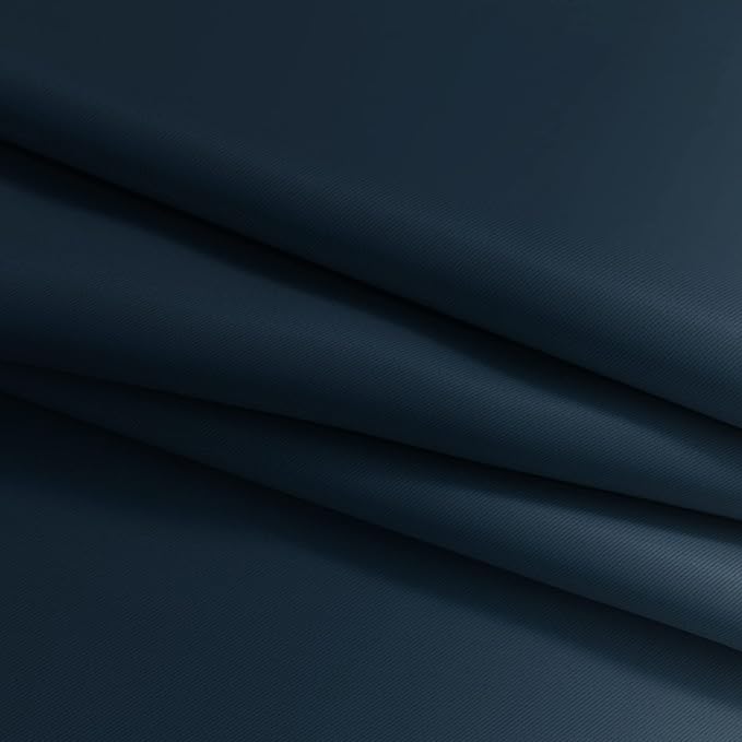 Yakamok Room Darkening Ombre Curtains 84 Inch Length, Navy Blue and Greyish White Thermal Insulated Gradient Color Curtains,Light Blocking Grommet Window Drapes for Bedroom,52 Inch Width,2 Panels