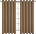 BGment Blackout Curtains for Bedroom - Grommet Thermal Insulated Room Darkening Curtains for Living Room, Set of 2 Panels (70 x 63 Inch, Taupe)