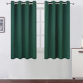 LEMOMO Blackout Curtains 66 x 54 Inch Long Dark Green Curtains Set of 2 Panels Room Darkening Curtains for Bedroom and Living Room