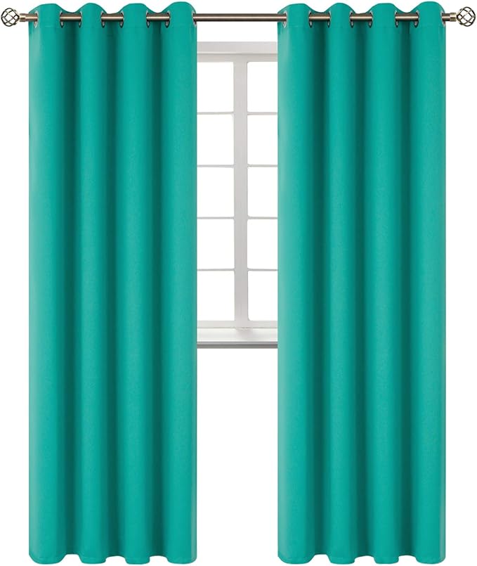 BGment Room Darkening Curtains 108 Inches Long - Grommet Thermal Insulated Drapes Window Treatment Curtains for Bedroom, 2 Panels, 52 x 108 Inch, Teal