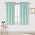 DWCN Blackout Curtains for Living Room Thermal Insulated, Energy Saving & Noise Reducing Bedroom Curtains, Mint Green, W 42x L 54 Inch, Set of 2 Rod Pocket Curtain Panels