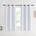 NICETOWN Room Darkening Draperies Curtains Panels, Greyish White, 2 Panels, 42 by 60, Window Treatment Thermal Insulated Grommet Room Darkening Curtains/Drapes for Bedroom