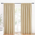 RYB HOME Large Curtains for Bedroom 84 inches Long 2 Panels Set, Privacy Thermal Insultaed Sunlignt Heat Blocking Drapes for Sliding Patio Door, Width 70 by Length 84, Biscotti Beige