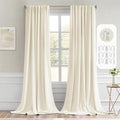 MIULEE Birch Back Tab Blackout Curtains 102 Inch Long 2 Panels Set for Bedroom, Rod Pocket/Pinch Pleated Thermal Insulated Living Room Darkening Light Blocking Floor to Ceiling Drapes